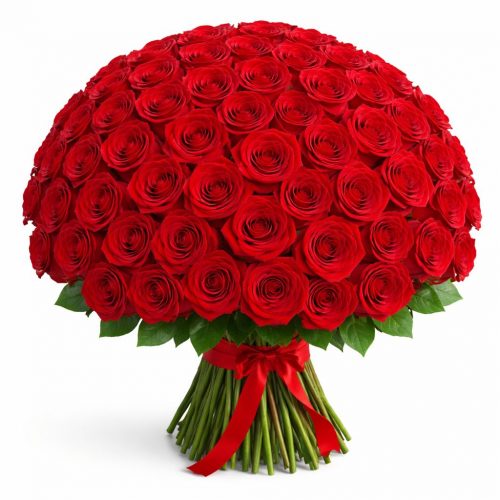 Акция! Розы Красные 101 шт.