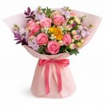 Букеты с пионовидными розами