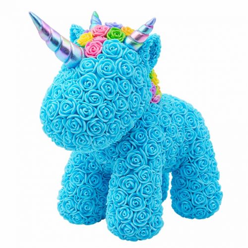 Единорог из роз голубой