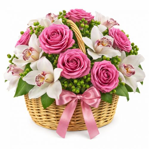 Цветочная композиция «Розовая прелюдия»