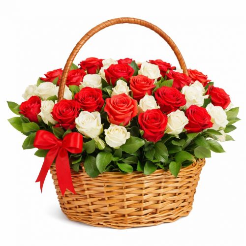 Корзина с цветами «Свежесть»
