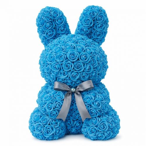 Заяц из роз голубой