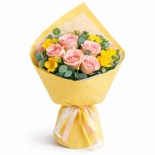 Букет цветов «Персиковый Рассвет»