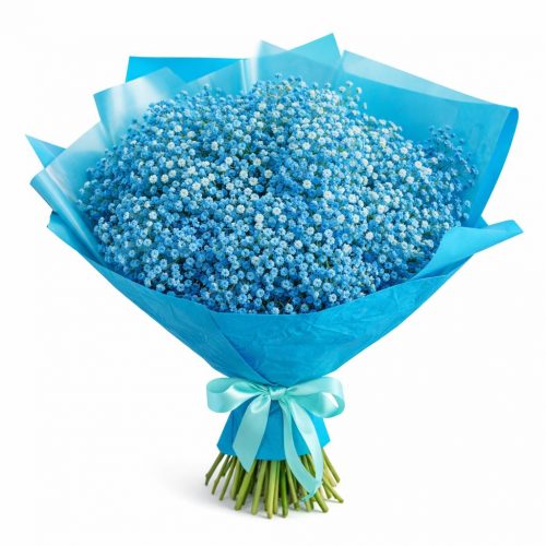 Монобукет гипсофил «Голубая мечта»